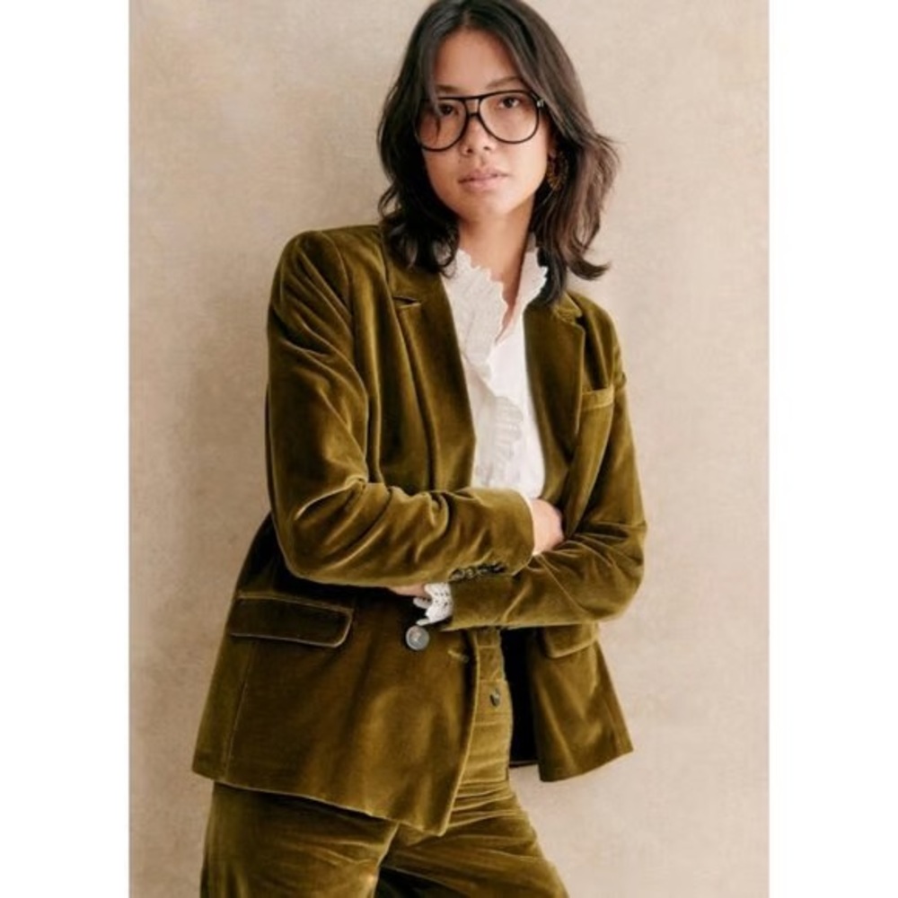 Sezane Olive Christie Jacket Size 36